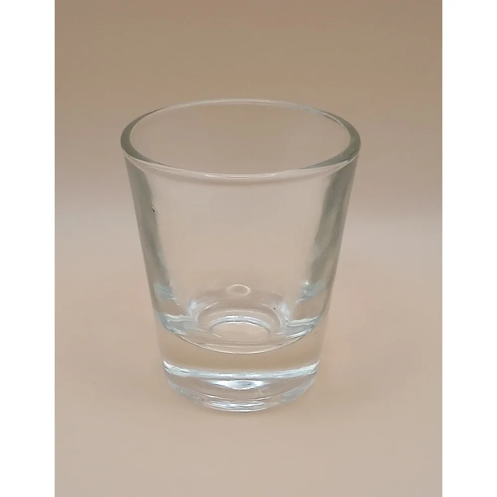 Clear Glass Shot Glass Weighted Base Barware Spirit Glass 1.5oz Tapered Design
